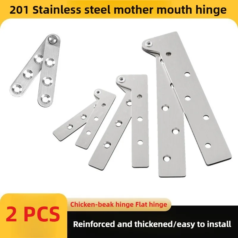 2PCS  Pivot Hinge Stainless Steel 360 Degree Rotating Door Hinges Hardware Tools for Home Door Tool Box Cabinet matching screws