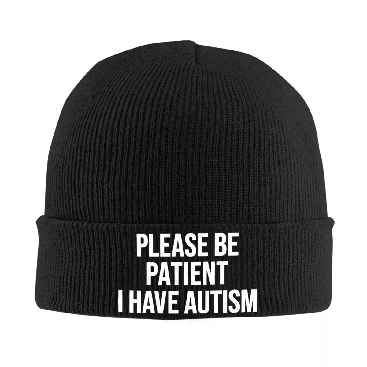 Please Be Patient I Have Autism Hat Autumn Winter Beanie New Caps Men Women Acrylic Bonnet