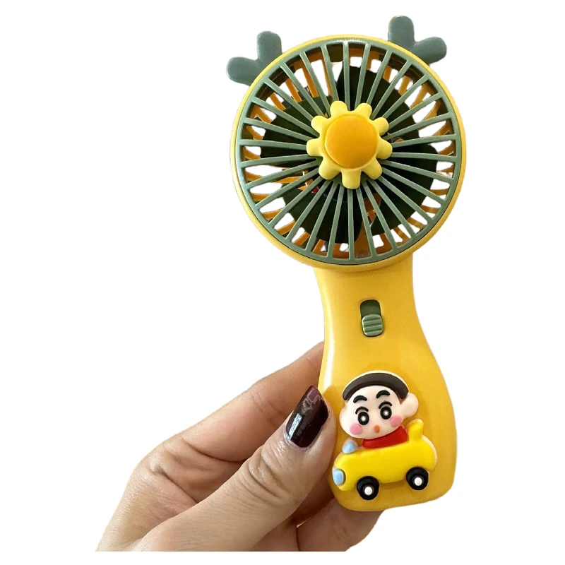 Crayon Shin-chan cartoon cute handheld fan kawaii student summer portable cool usb charging electric fan animation peripheral
