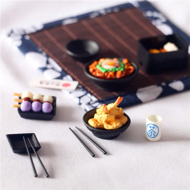 Dollhouse Takoyaki MINI Takoyaki Dipping Sauce Food Miniature Items Sushi Kitchen Dolls House Accessories Japanese Cuisine Toys