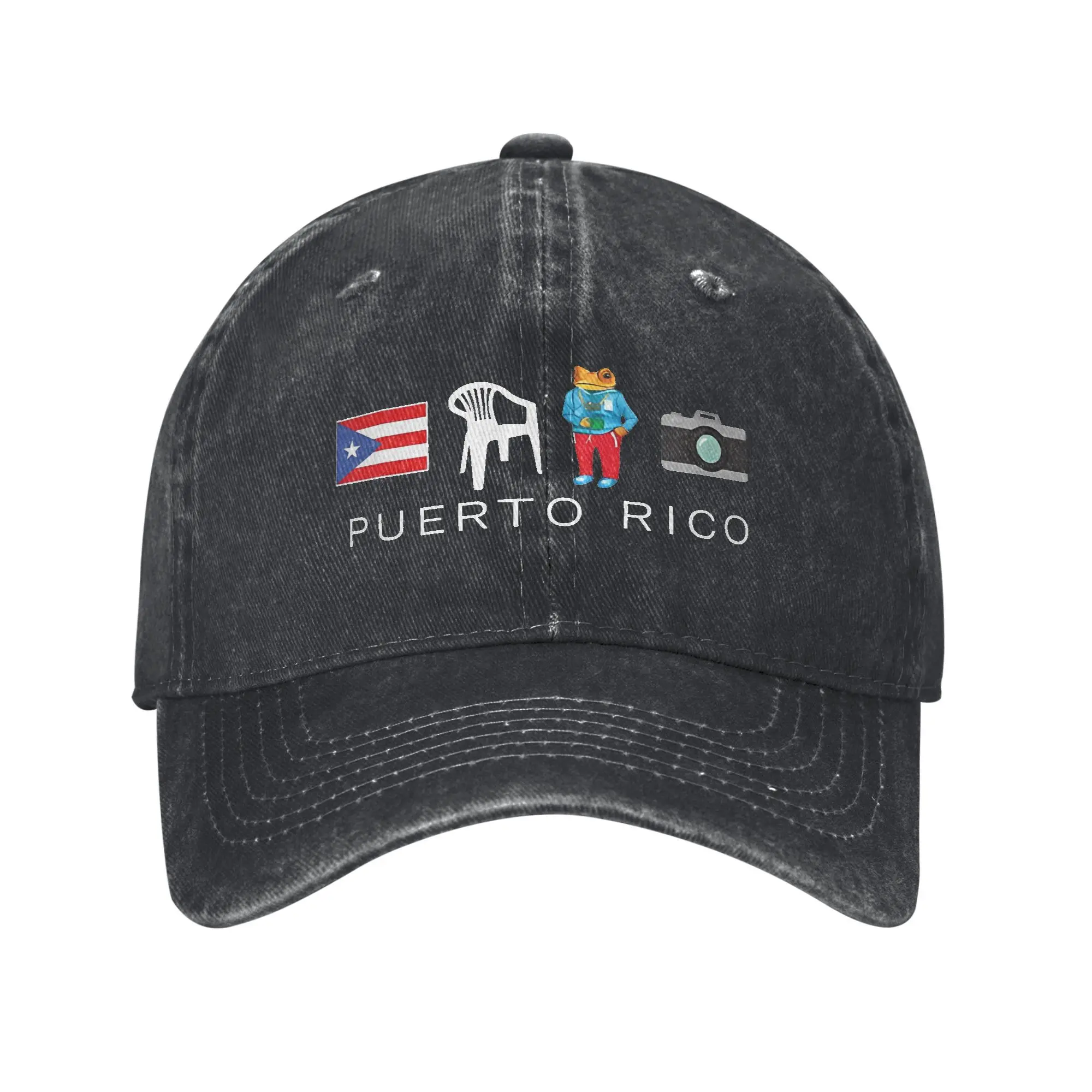 Vintage Puerto Rico DTMF Bad Bunny Baseball Cap for Men Women Denim Washed Snapback Hat Debi Tirar Mas Outdoor Workout Gift Caps