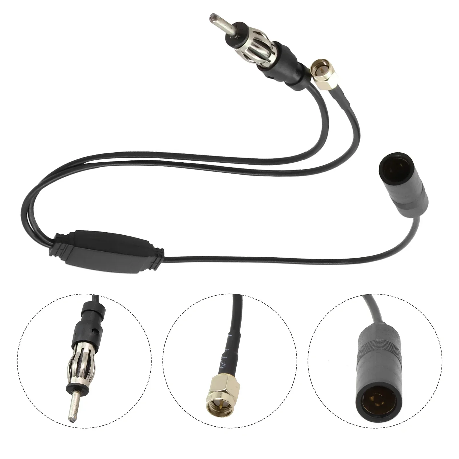 

Conversion Radio Antenna Aerial DAB Converter/AM/ FM Converter/Splitter With SMA Adapter Antenna Aerial Splitter Adapter Cable