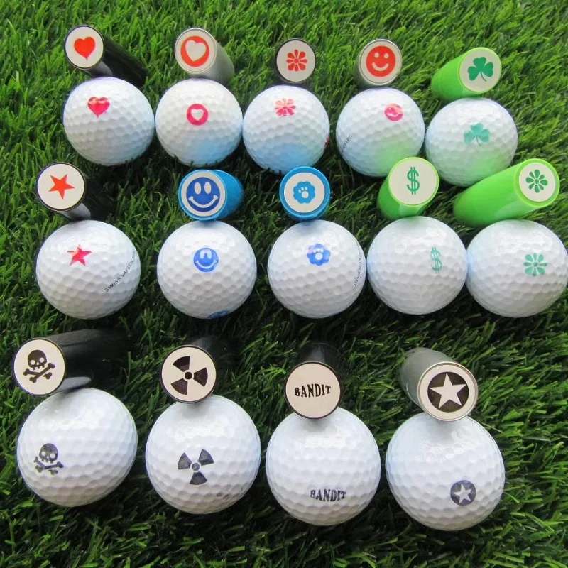 4Pcs Quick-dry Plastic Golf Ball Stamper Stamp Marker Impression Seal Golf Club Accessories Symbol Golfer Souvenir Gift