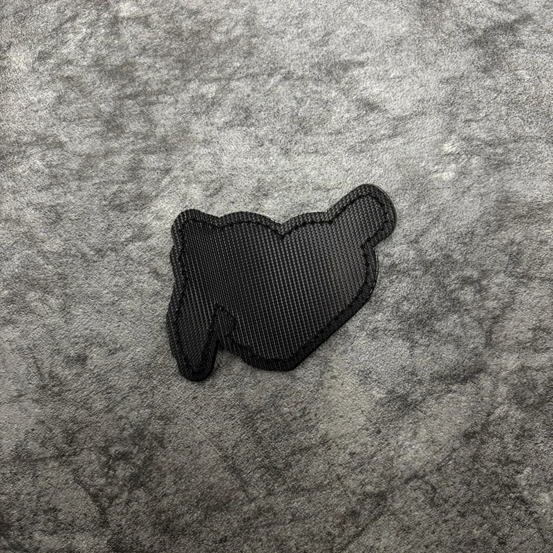 Two-tone heart-shaped knife and axe creative printed armband, comes with a rough side, luminous PVC decal, decorative patch badge for bags, clothing, and accessories view 6