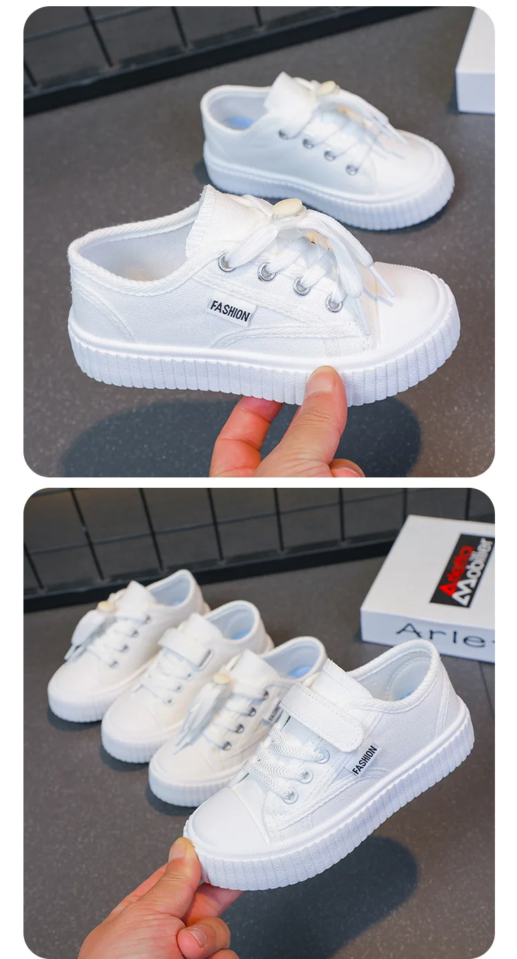 Kinder Freizeitschuhe Weiß PU-Leder Schlichtes Design Schulschuhe Unisex Allround 26-36 Vier Jahreszeiten Jungen Mädchen Schuhe – Detail 15