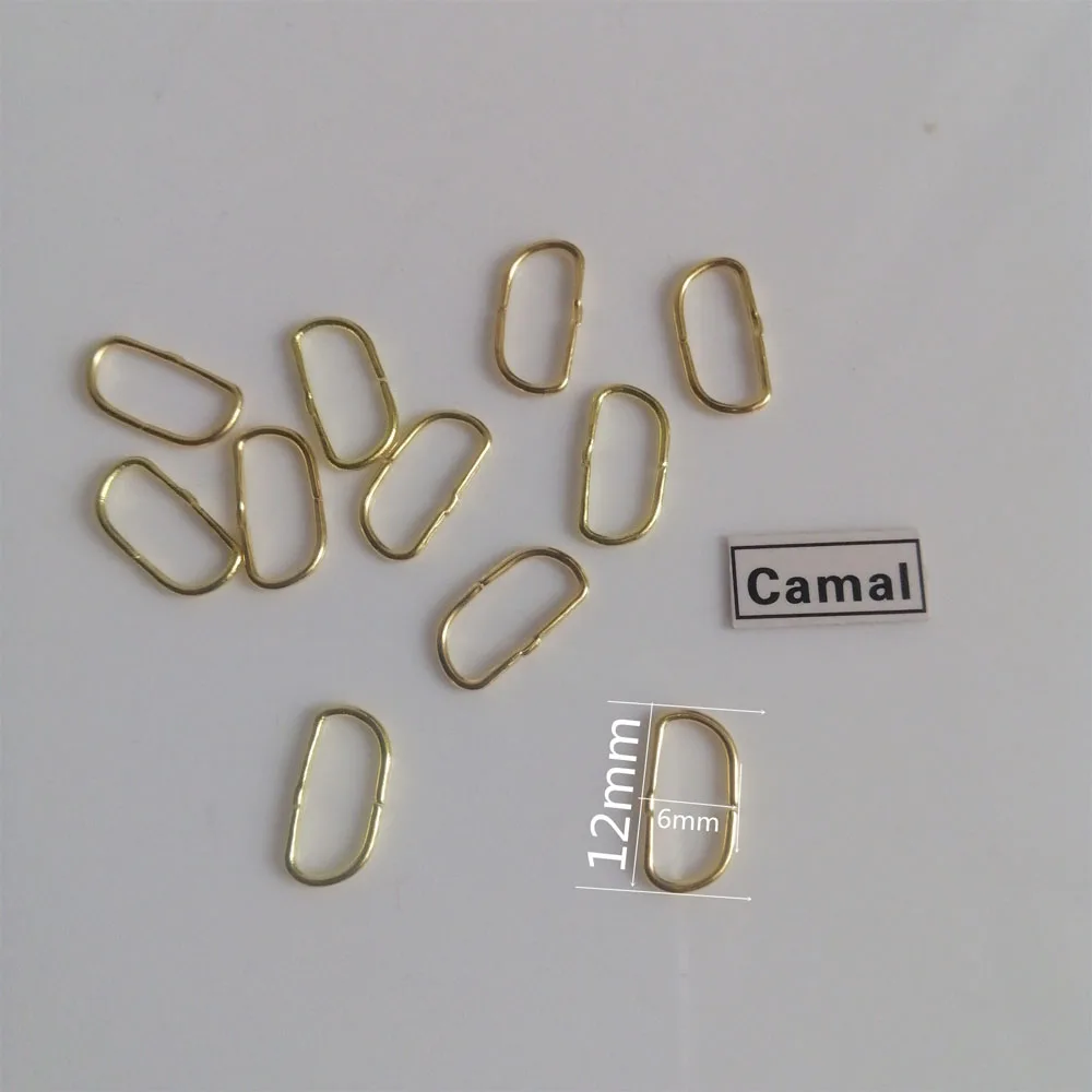 Camal 150Pcs Gold 12mm D Egg Shaped Pins Connector Hook For Crystal Prisms Bead Chandelier Pendant Lamp Hanging Accessory Parts