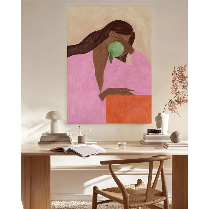 FramelessColourful Art Prints Abstract Still Life Paintings Cowgirl Canvas Poster Wall Art Picture for s Room Home Decoration Cu