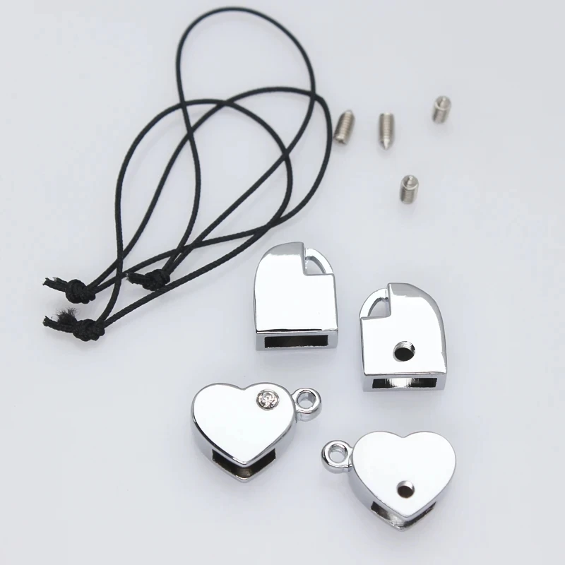 10pc/lot Alloy End Clasp Connector 8mm Slide Charm silver color DIY Accessories Fit For Wristband Keychain Jewelrys