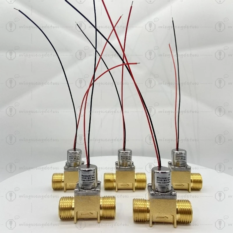 MFZ0101 Bistable Pulse Copper Solenoid Valve, Mini Brass Valve, DC 3V 6V Pulse Solenoid Valve, G1/2