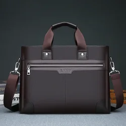 Sac à Main en Cuir à la Mode pour Homme, Sacoche pour Ordinateur Portable de 14 Pouces