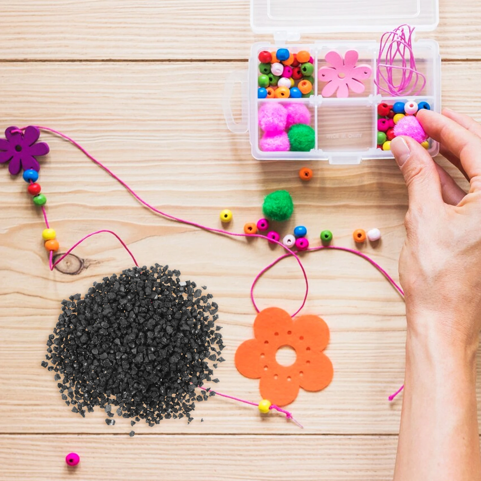 

50g Tourmaline Stone Pellets for DIY Jewelry InteriorDecoration Textiles Coatings Metaphysical Healing Chakra Balance Daily Use