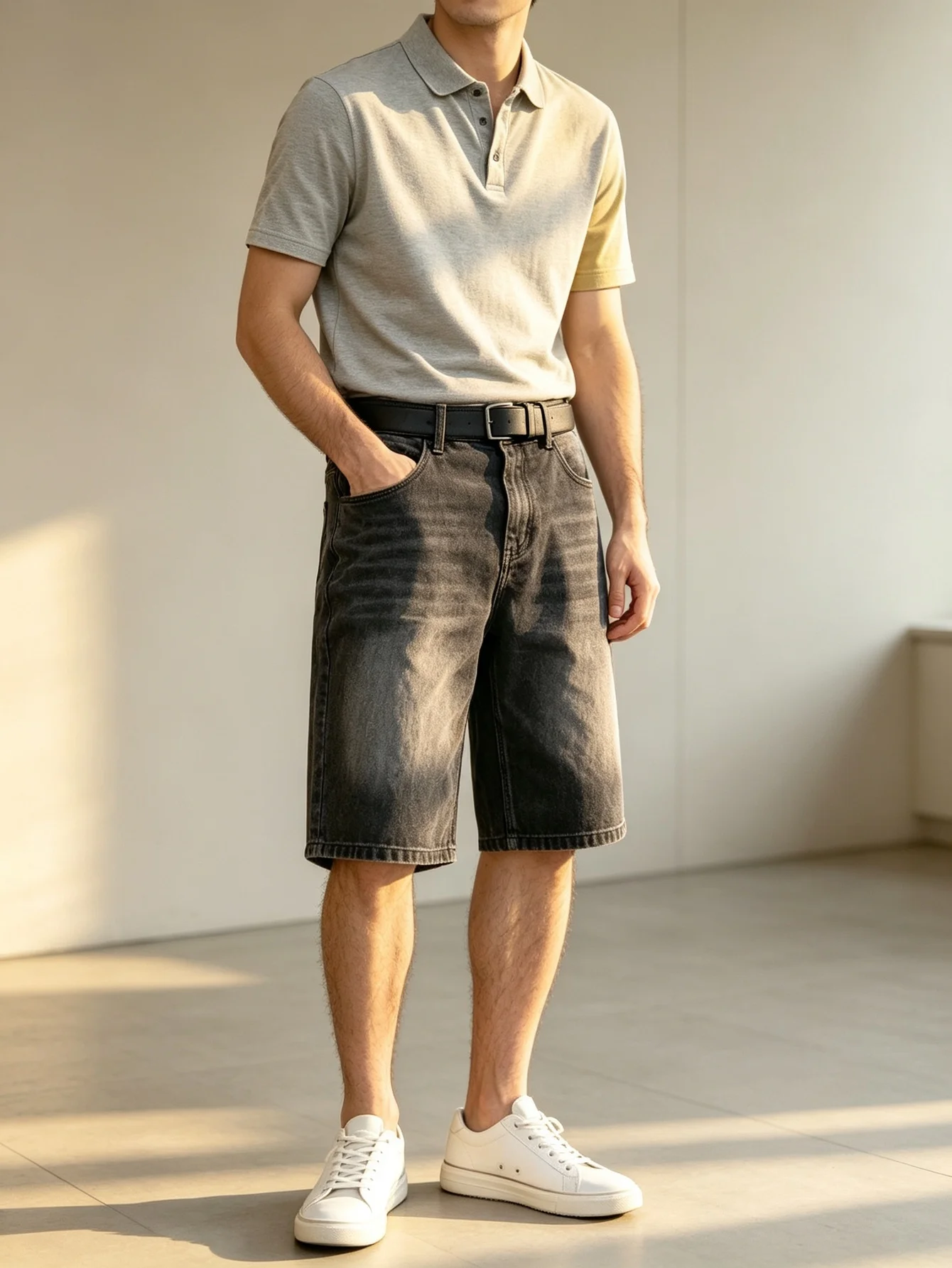 Men’s Retro Y2K Street Style Denim Bermuda Shorts, Daily Casual American Urban Jean Shorts, Ideal Gift for Spouse Lover