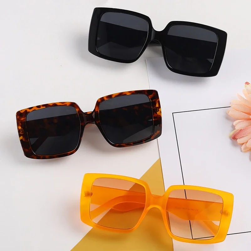 

2024 Fashion Oversized Square Sunglasses Women Jelly Color Shades UV400 Trending Men Sun Glasses Unisex Eyewear