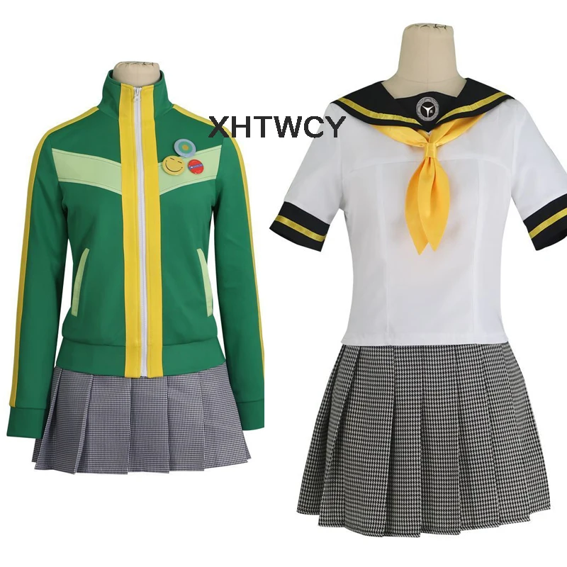 

Custom size Anime Cosplay Chie Satonaka Cosplay Costume Female Green Coat Party Uniform