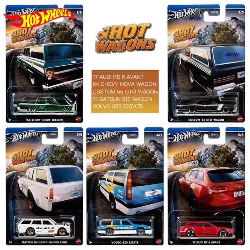 Оригинальная популярная машина Hot Wheels Juguetes, новые игрушки для мальчиков 1/64, литые под давлением модели Audi RS6 Avant Chevy Nova Wagon,