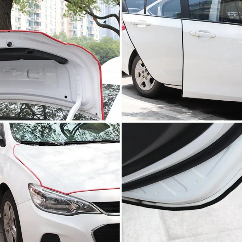 Universal Car Door Protector Sticker Door Edge Scratch Protector Strip Rubber Seal U Shape Car Edge Strip Decor Protector
