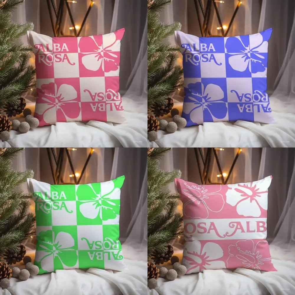 Alba Rosa Cushion Cover Premium Comfort Reversible Pillow Cove -Two in One Design for Any Room & Car Interior