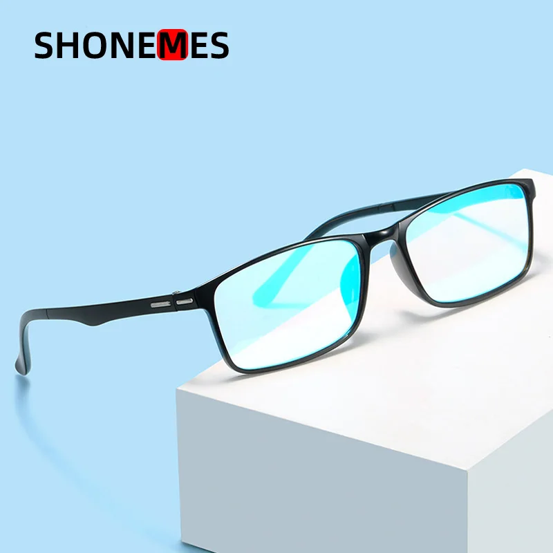 

ShoneMes Rectangular Color Blindness Glasses TR90 Frame Colorweakness Eyeglasses Red Green Blind Eyewear for Daltonism