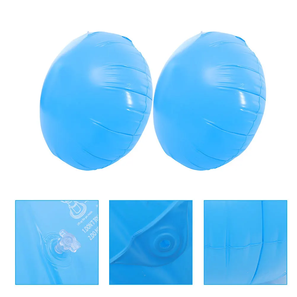 

2Pcs Inflatable Pool Pillow Winter Cover Protection Easy Inflation Double Seal Valve Reinforced Grommets Pool Pillow Kit