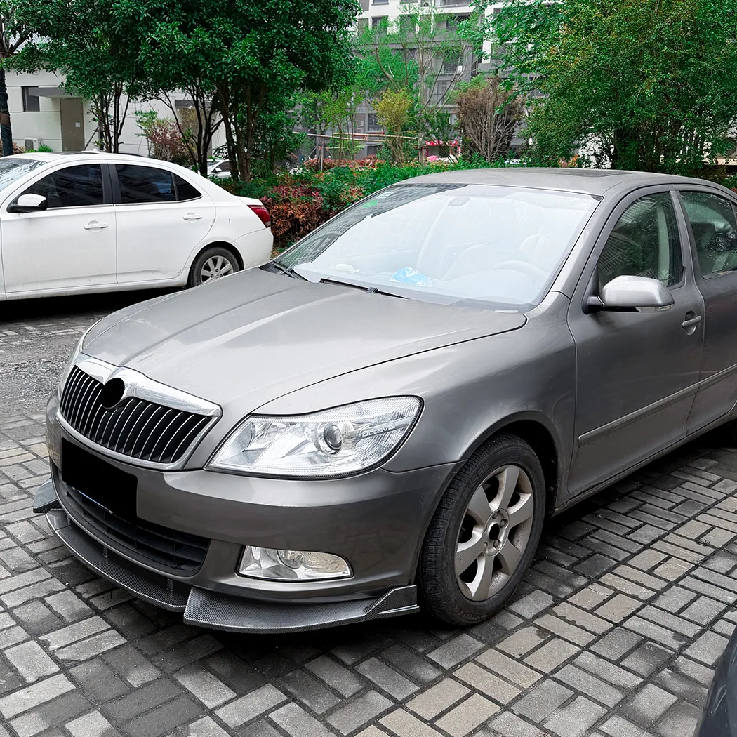 ABS Gloss Black Bumper Diffuser Exterior Trim Accessories Fit FOR Skoda Octavia MK2.5 2008-2014 Front Lip Spoiler Splitter
