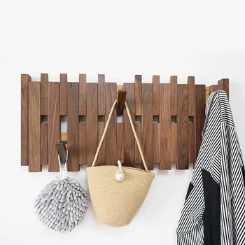 Clothing Organizers Hanger Hooks Shawl Storage Racks Double Row Clothes Rack Wall Mounted Dressing Rooms Hat Bag Coat Mudroom 1