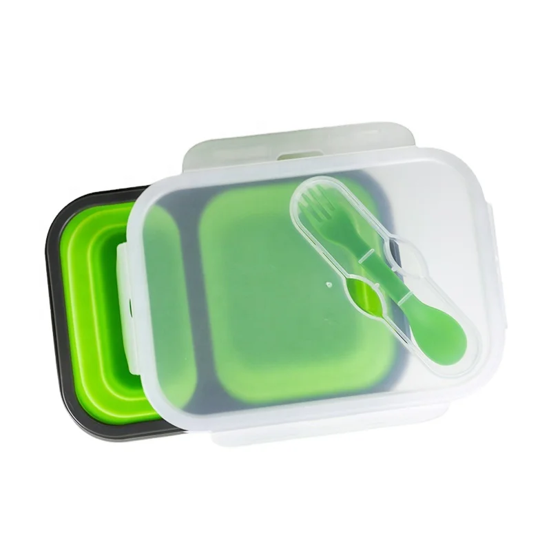 Lunch  Bento Adults Collapsible Insulated  Bento Lunch  Bento  with Cutlery