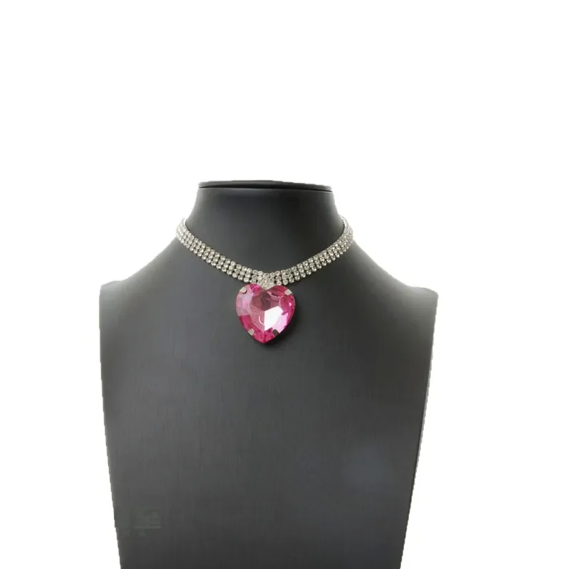 Europe and the United States popular pet love diamond collar Barbie wind cat dog necklace cross-border pet jewelry spot