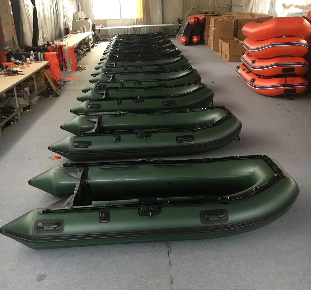 230x130x35CM  Rubber boat assault boat multifunctional inflatable rescue kayak surfing fishing boat thickening folding portable.