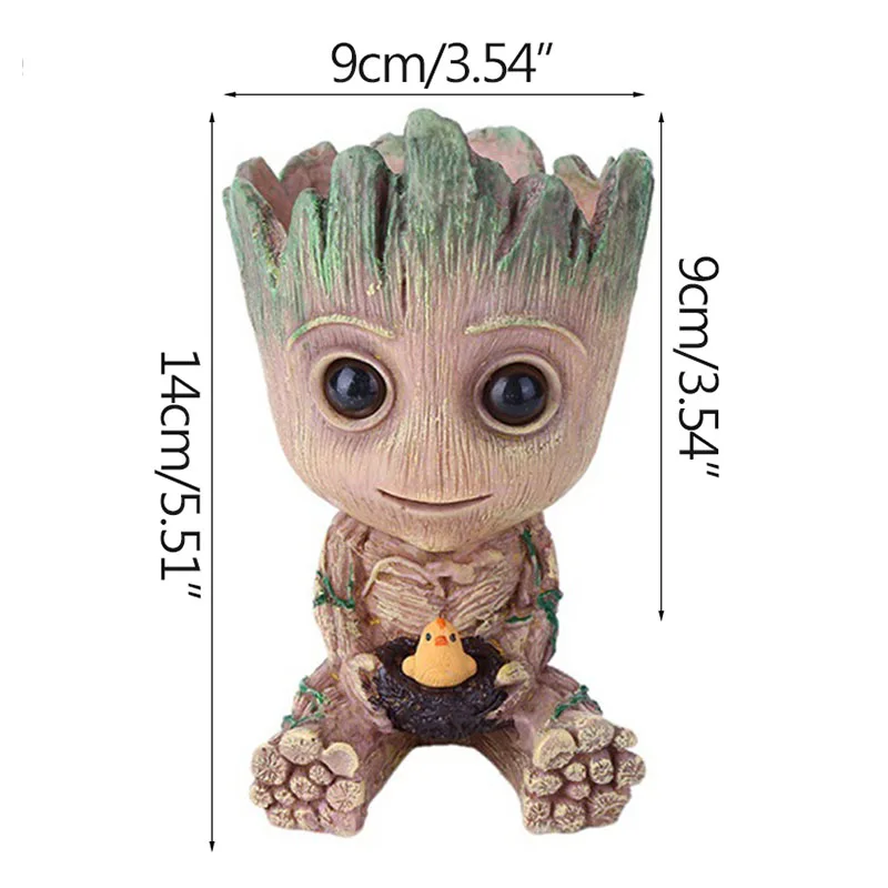 Woondecoratie Ambachten Miniatuur Model Kantoor Desktop Display Cartoon Groot Beeldjes Handwerk Decor Boom Man Ornament 5CM