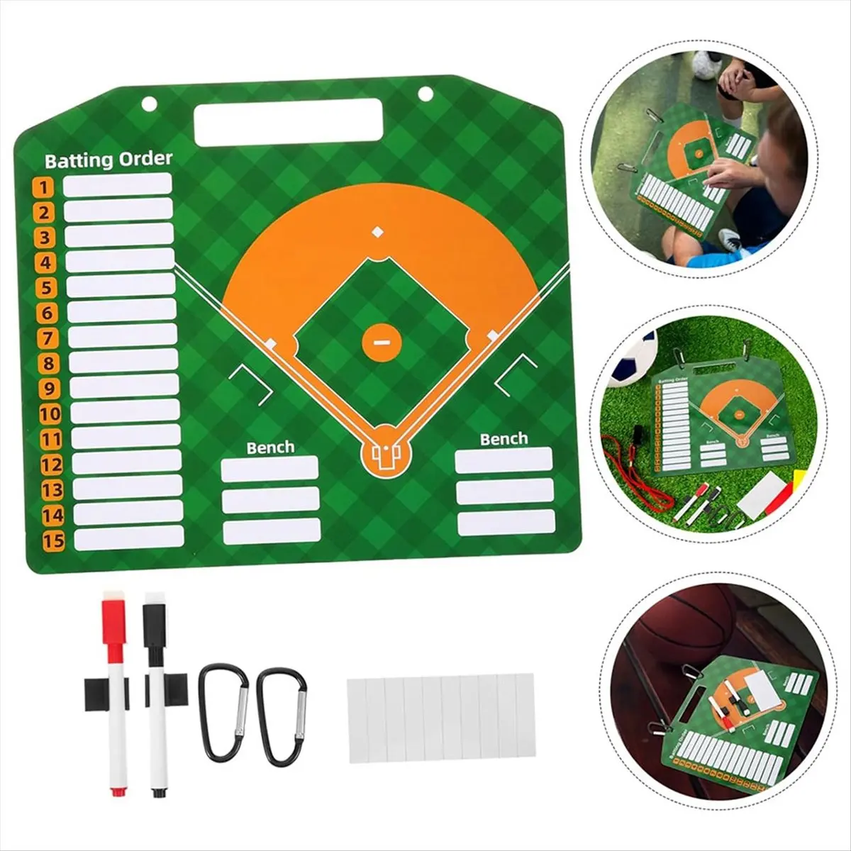 

OK Baseball Board Magnetic Baseball Lineup Board Softball Baseball Coaching Accessories Dry Erase Marker Board Writing