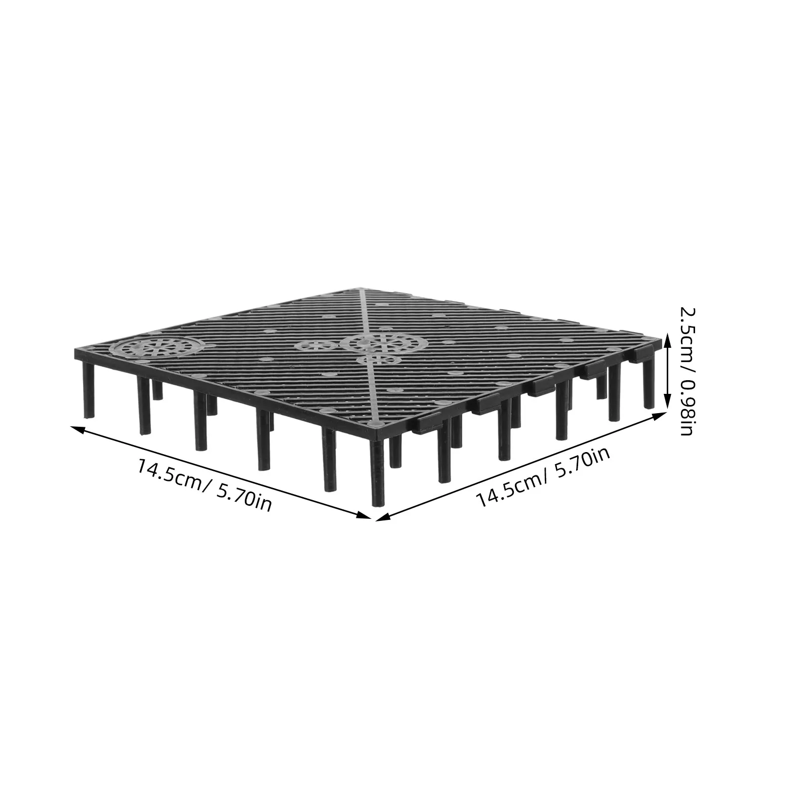 20Pcs Aquarium Bottom Filter Plate PVC Material Receiving Butt-Joint Installation Easy Splicing Water Permeable for Fish Tank