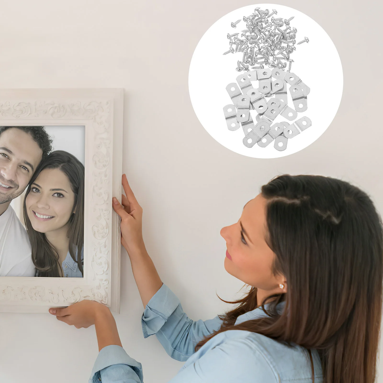 

20pcs Picture Frame Backboard Clips Metal Clamps For Secure Wall Hanging Diy Framing Kit Home Gallery Commercial Display