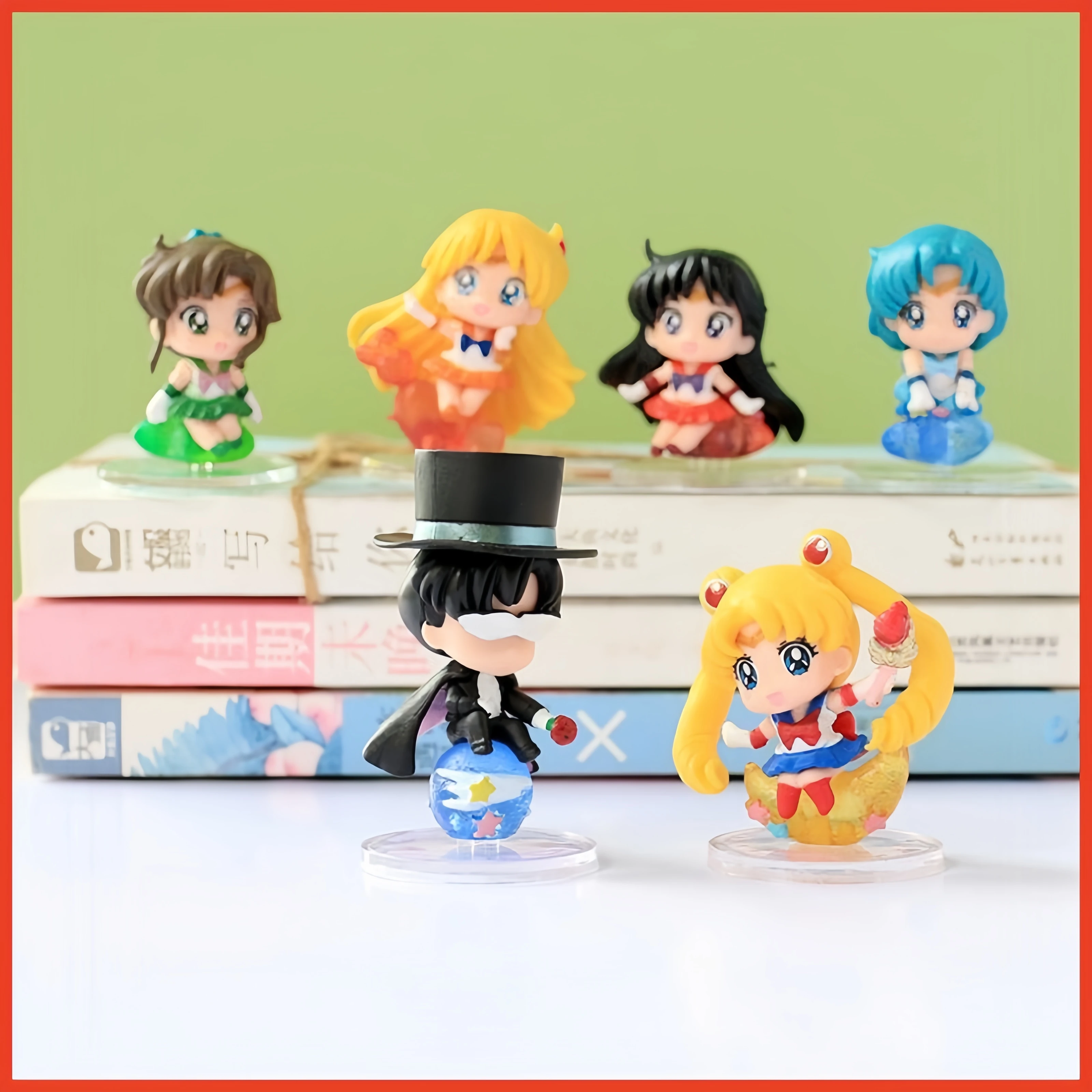 

Sailor Moon Girls 6 Pcs Set Cute Anime Figure Toys Mini Pvc Collectible Figurines Desktop Decoration For Anime Collectors