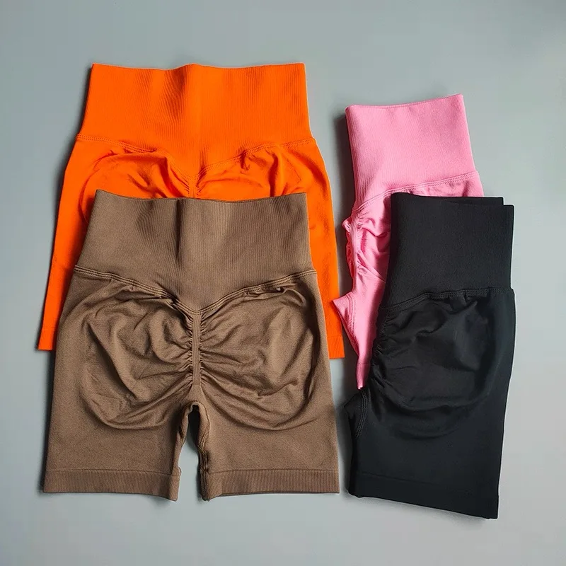 High-waisted Yoga Pants Fitness Pants Summer High Elasticity Thigh Training Peach Buttock Lifting Exercise Three-point Shorts