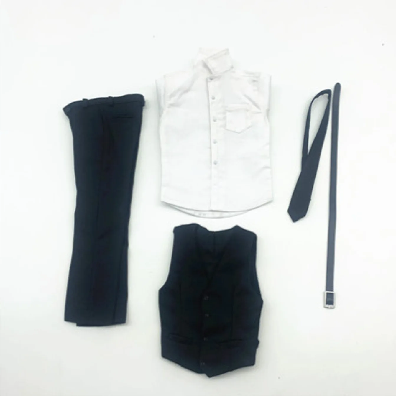 1/6 Scale Action Figure Waistcoat Shirt Bow Tie Pants Formal Suit Clothes for 12inch Male Soldier Accessories Body Doll