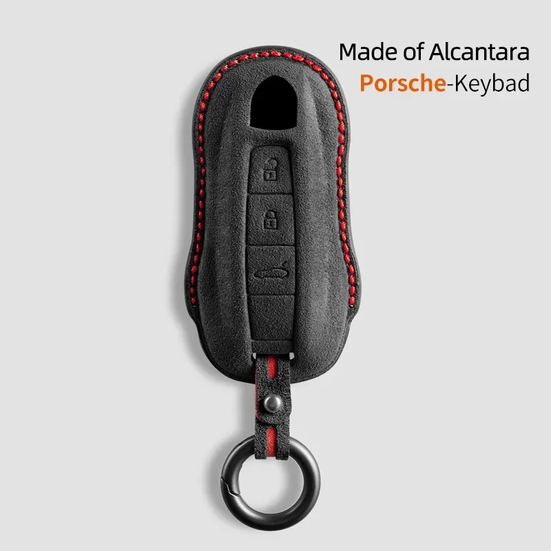 Funda protectora de ante para llave de coche, accesorio de moda para Porsche Cayenne Macan 911 Boxster Cayman Panamera 718, novedad