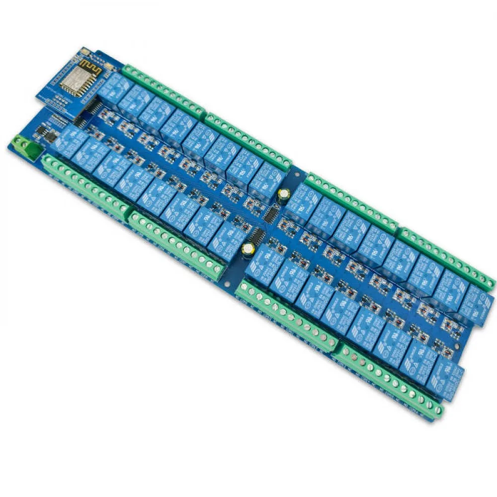 ESP8266 Development Board Secondary Development Relay Module DC5V/DC12V/DC24V ESP-12F 32 Channel Relay Module Smart Home Relay
