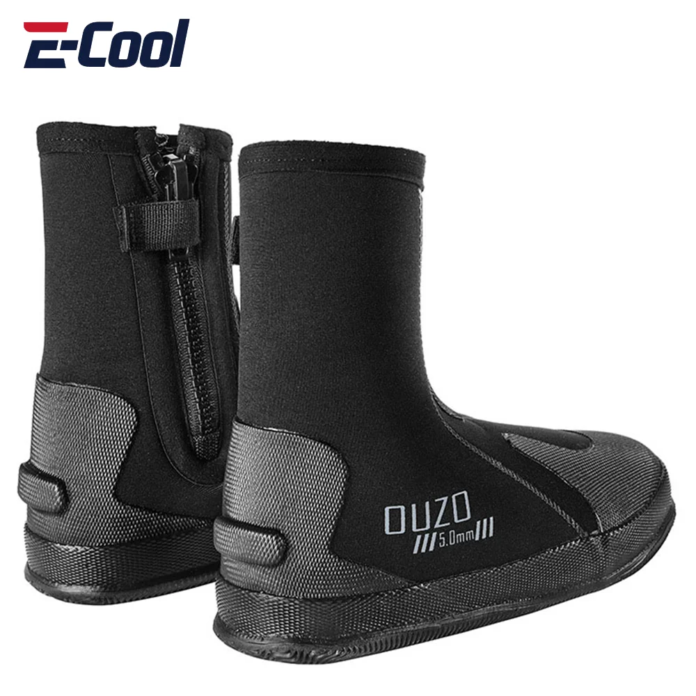 

5MM Neoprene Scuba Diving Boots Water Shoes Vulcanization Winter Cold Proof High Upper Warm Fins Spearfishing Shoes