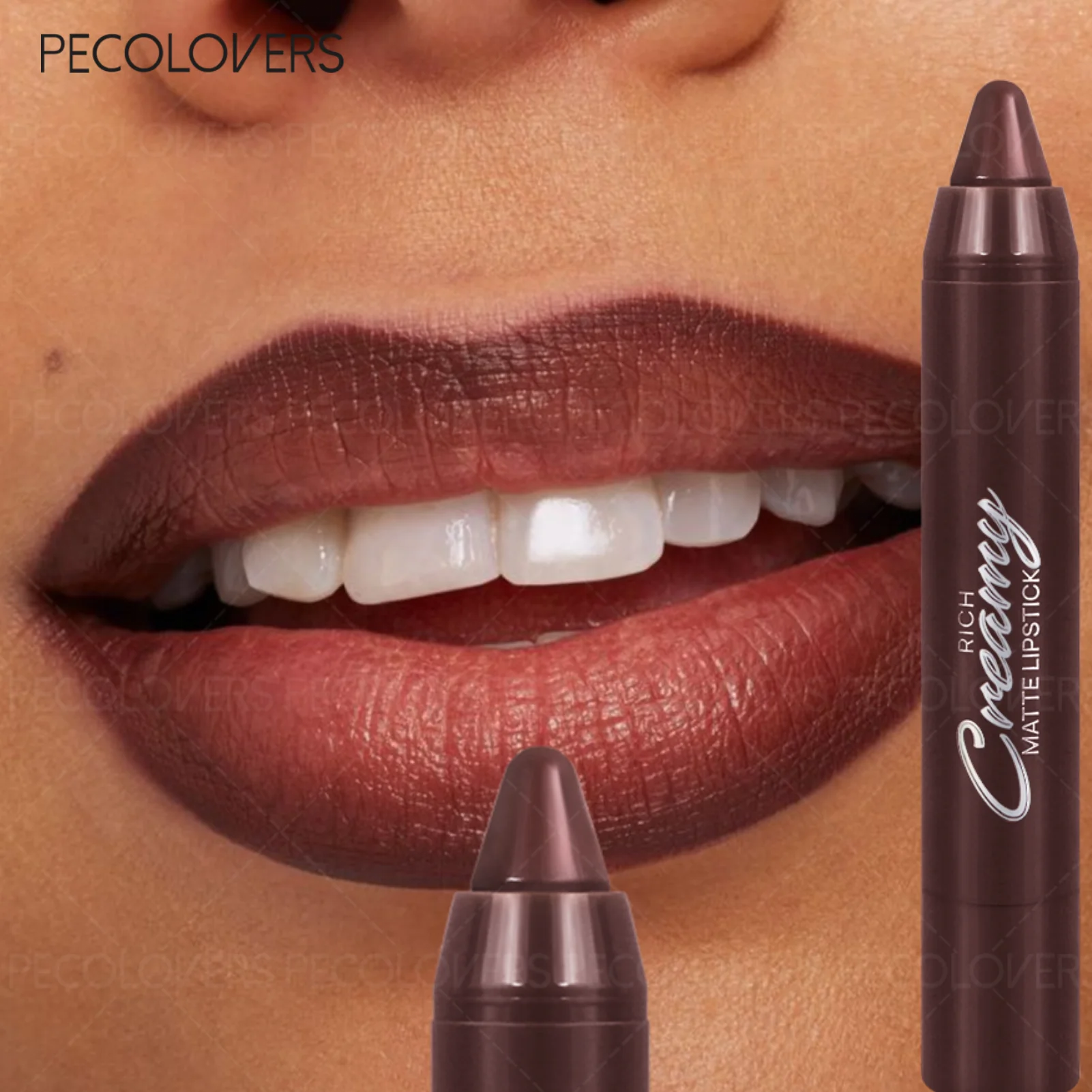 1PC Moisturizing Lipstick Pen Tapered Gradient  Waterproof Long-Lasting Matte Misty Lip Liner Non-Stick of Cup Lipstick