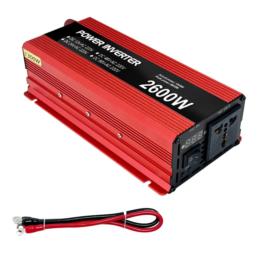 

800W 1000W 1300W Peak Power 1600W 2000W 2600W Dc 12v 24v 48v 60v To Ac 110v 220v 230v Off Grid Pure Sine Wave Car Power Inverter