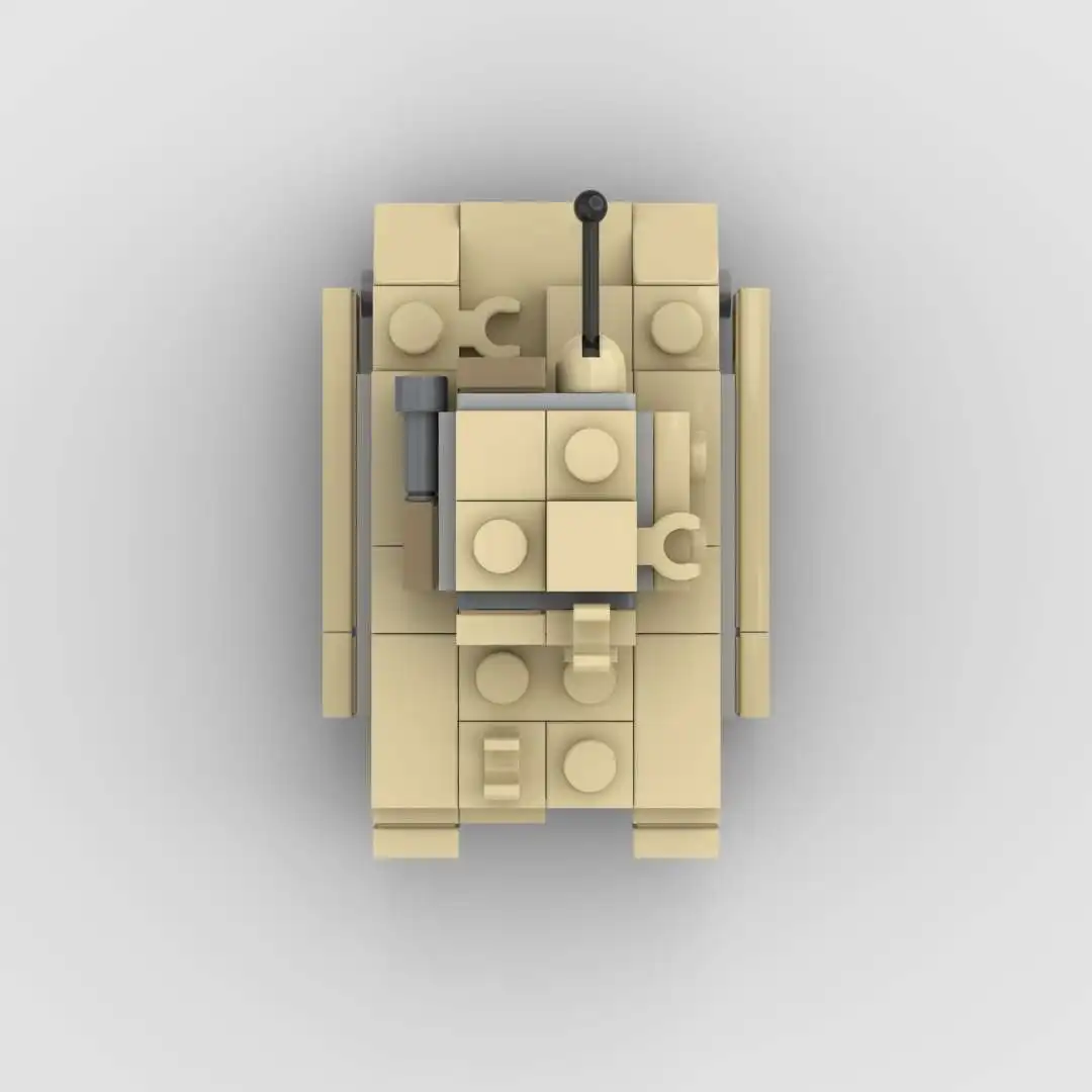 Desktop Wargame Chess Decor, Mini Armored Combat Vehicle Display Model, Kids DIY MOC Small Particle Blocks Assembly Toy