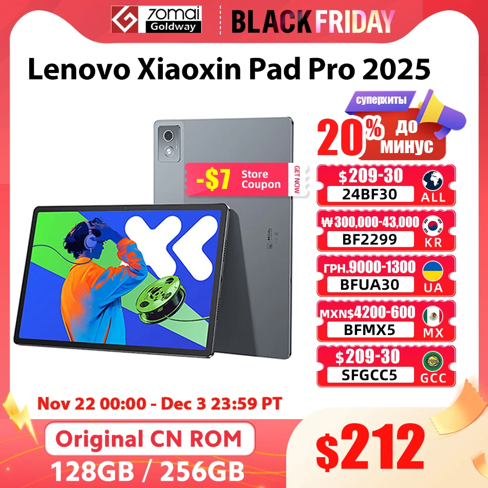 New Lenovo Xiaoxin Pad Pro 12.7 2025 Tablet MTK Dimensity 8300 LPDDR5x 128GB 256GB GPS 144Hz 10200mAh 45W Charging WIFI Tab PC