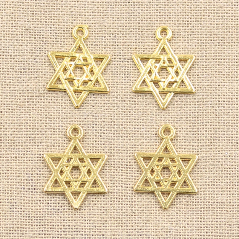 15pcs Charms Star Of David Shield 22x16mm Antique Making Pendant fit,Vintage Tibetan Bronze Silver color,DIY Handmade Jewelry