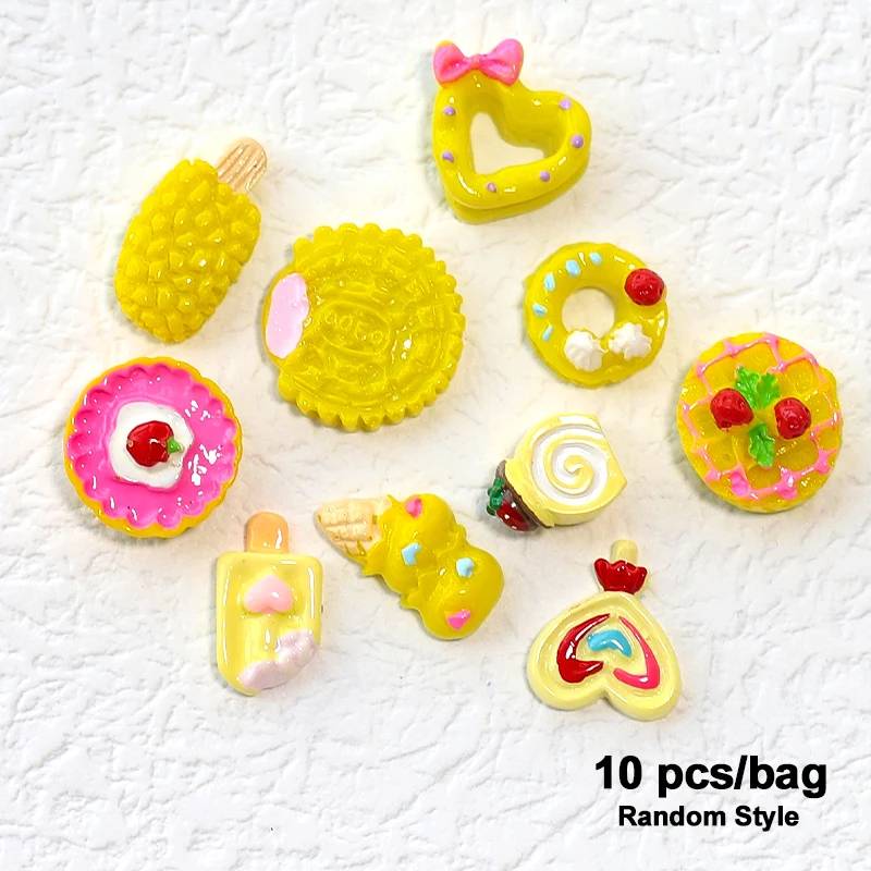 10 Teile/los Kawaii Gelee Gummibärchen Nail art Charms Blume Süße Mixed Candy 3D Luxus Nägel Dekoration DIY Maniküre Zubehör – Detail 10