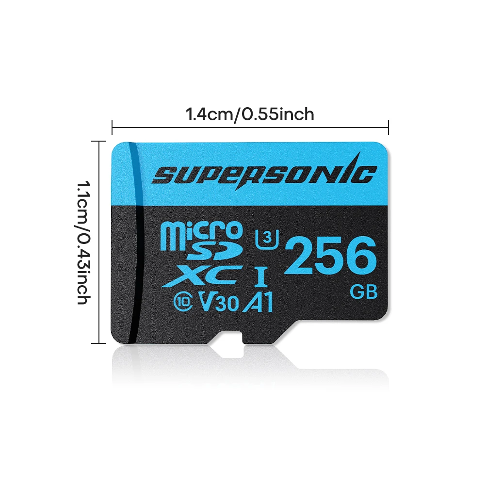 Original Supersonic Micro SD Card C10 32GB 64GB 128GB Microsd Memory Card A1 Flash TF Card for Phone&Surveillance camera
