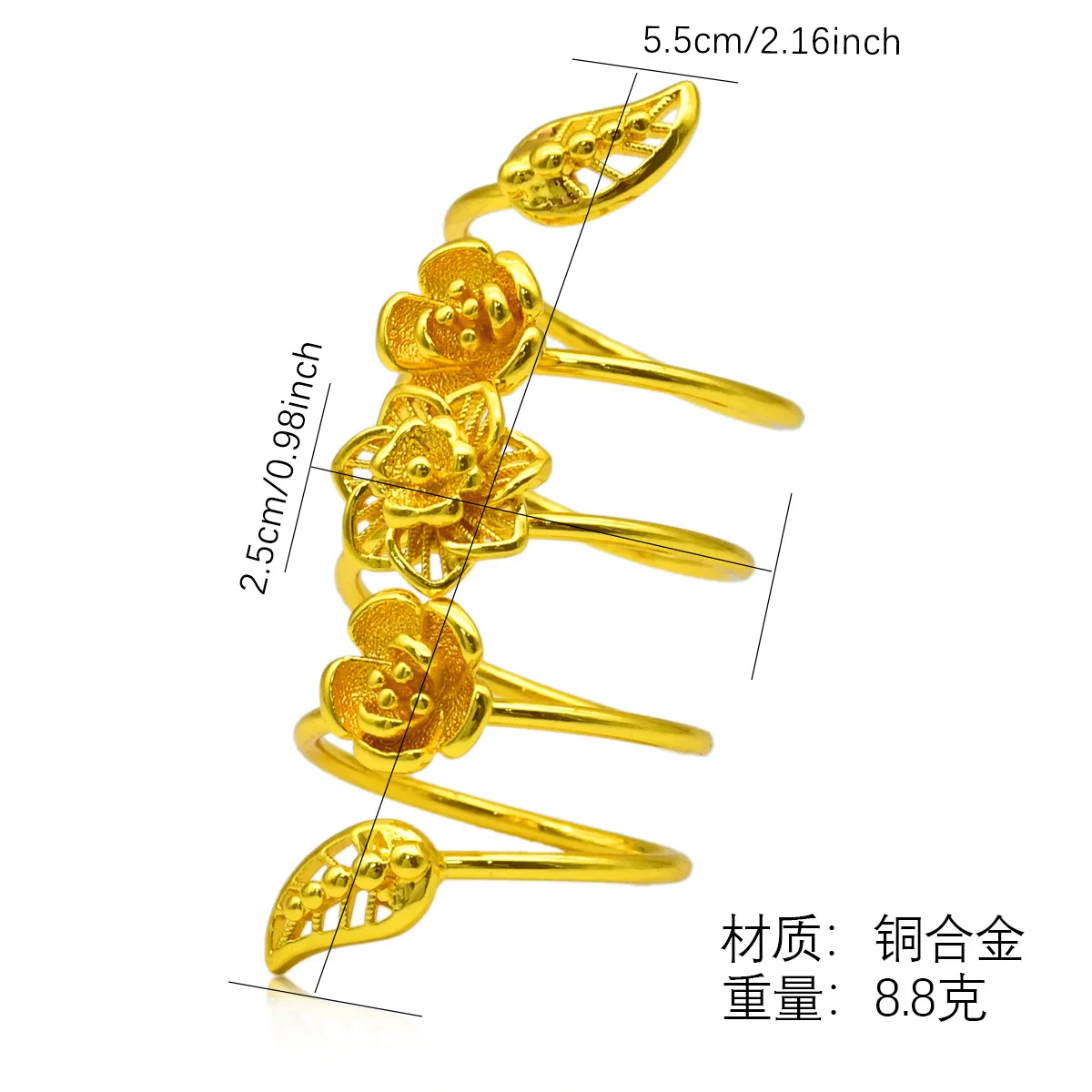 

Модное африканское европейское Дубайское 24-каратное позолоченное индивидуальное кольцо для парных свадебных украшений DD10830