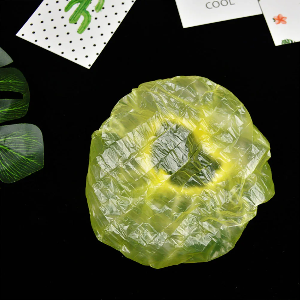

400 PCS Waterproof Shower Cap Portable Hair Bathing Hat Caps Take Yellow Comfortable