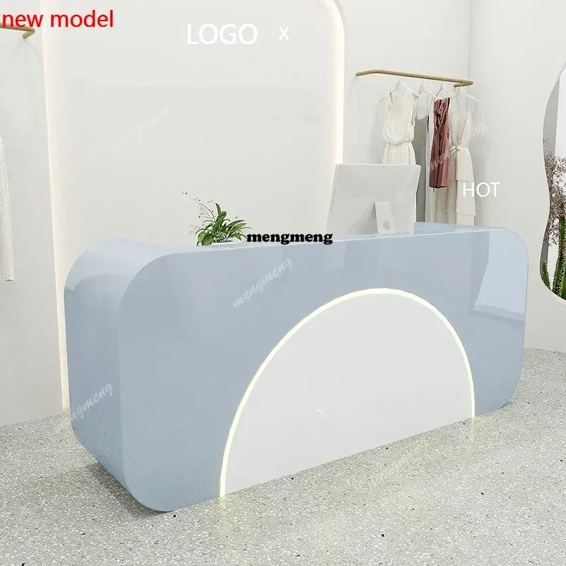 

H132 Replica Pulpit Front Desk Lectern Cash Register Mobile Podium Stand Hair Counter Organizers Empfangstheke Postmodern Furnit