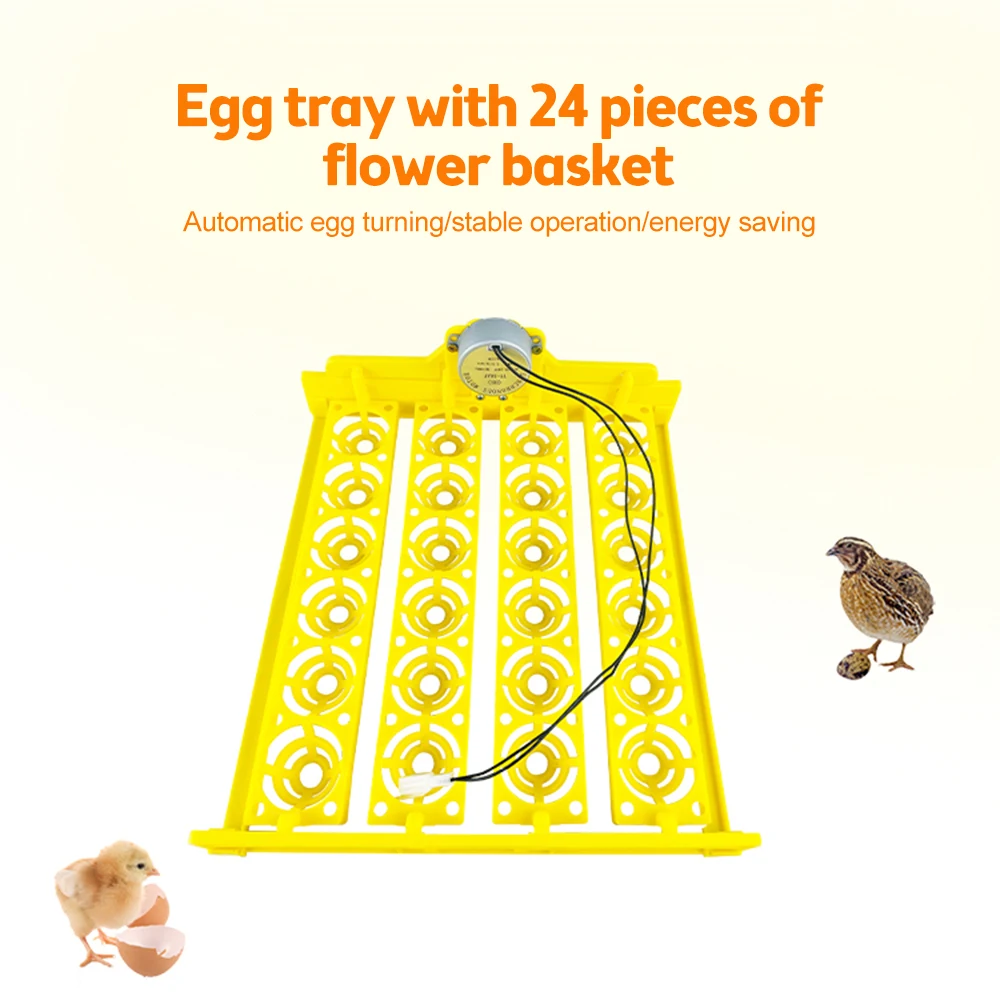 

110 В 220 В 24 шт. корзина лоток для яиц маленькие аксессуары для инкубаторов для яиц автоматический поворотник для яиц лоток для яиц