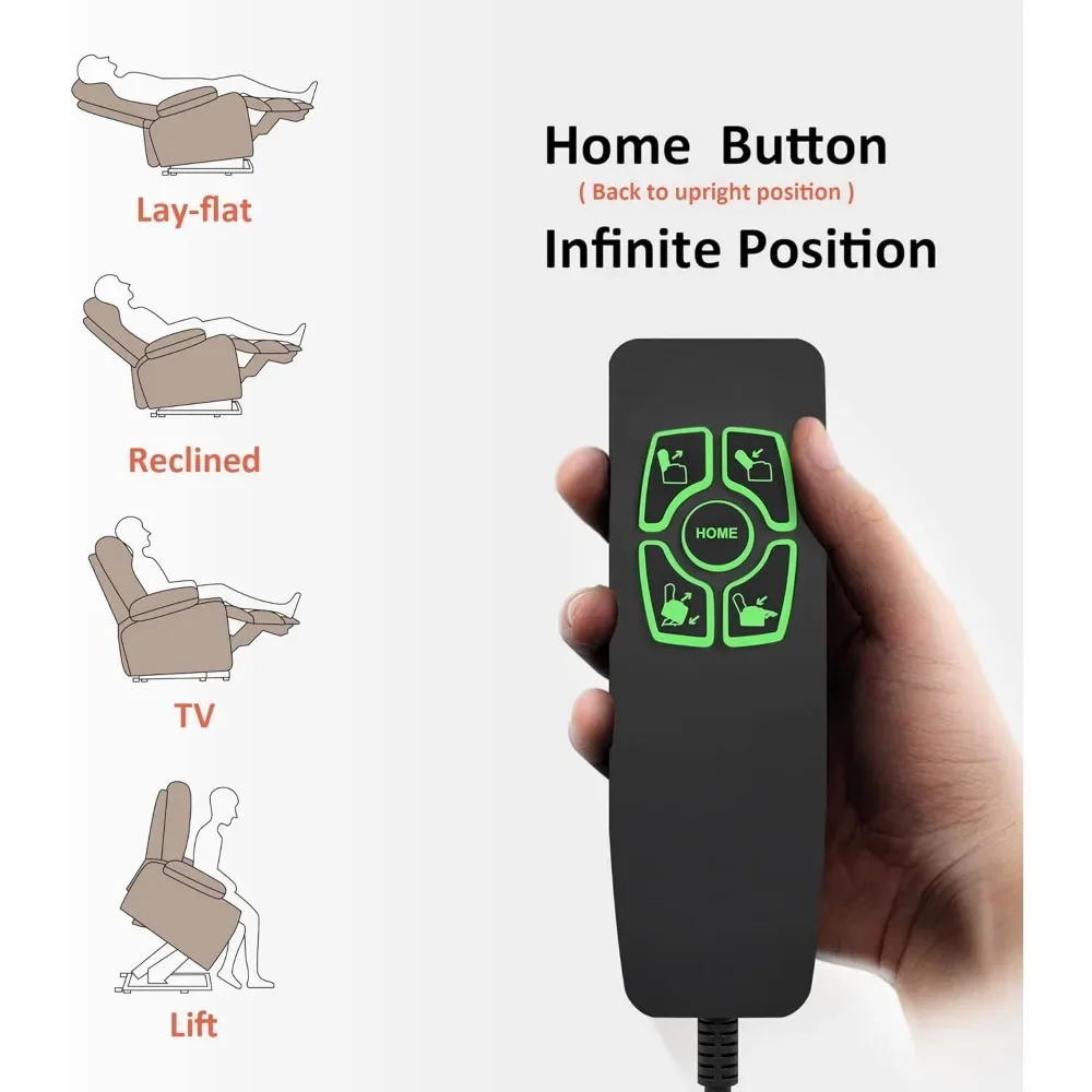 Dual Motor Power Lift Recliner Chair with Massage and Heat for Elderly People  Infinite Position  USB Ports